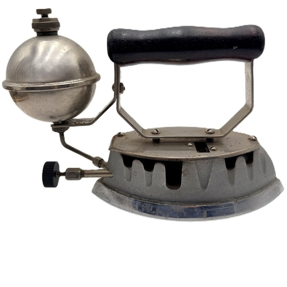 Vintage Clothes Iron Gasoline Kerosene Power Montgomery Ward Cast Iron Stainless